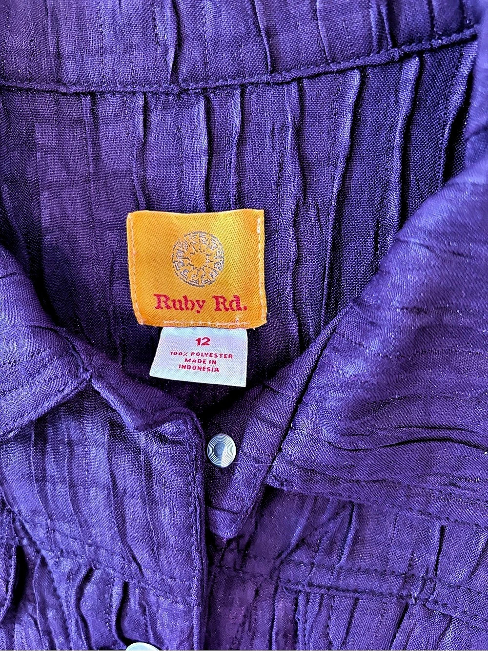 Ruby Rd. Purple Utility Jacket Size 12 #186 - Picture 5 of 7